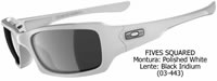 Oakley Fives Squared Polished White-Black Iridium (03-443)